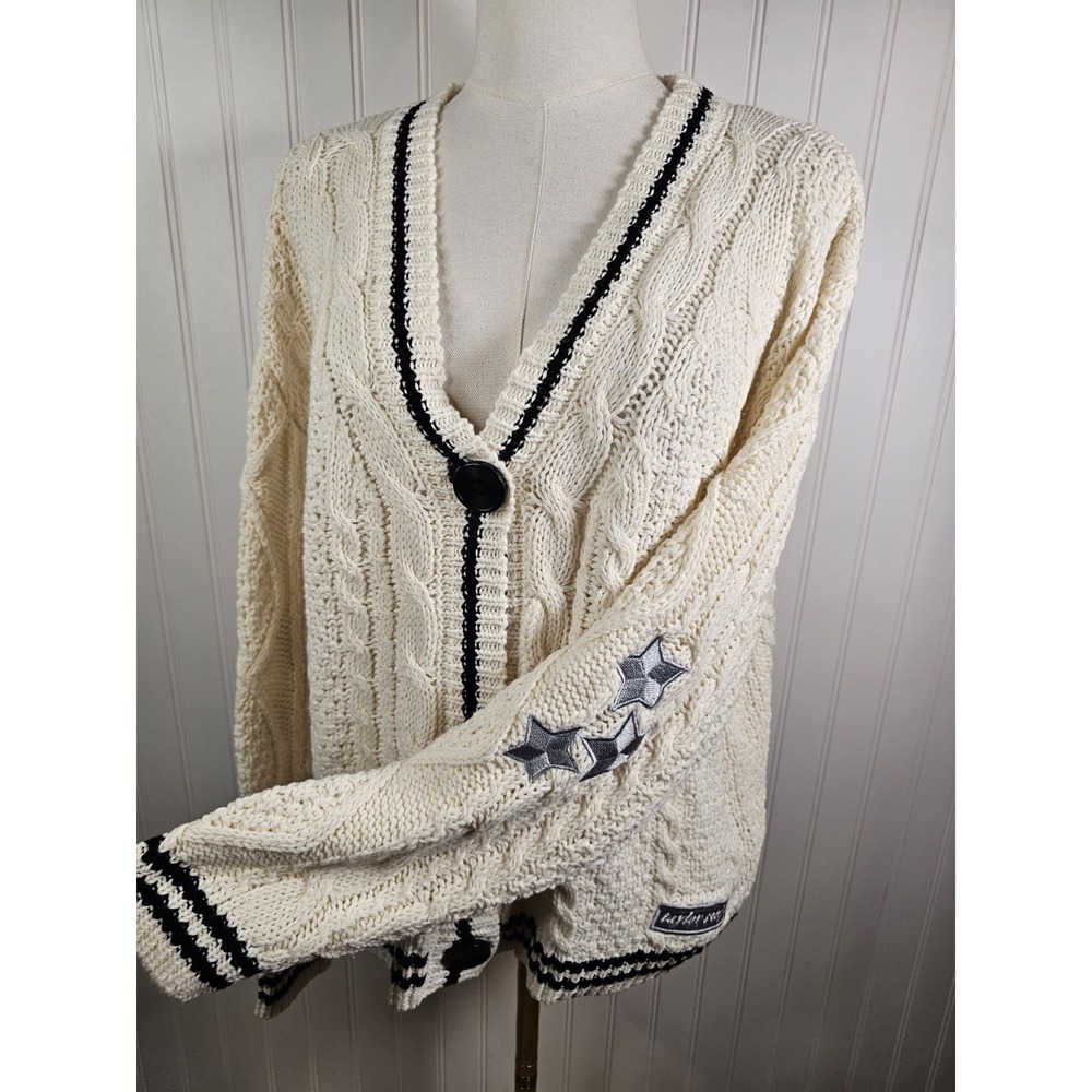 Taylor Swift Folklore The Cardigan Sweater Women's Size L/XL Cableknit